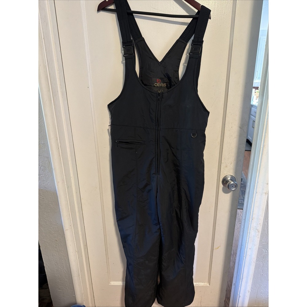 Vintage CEVAS By Helly Hansen Ski Bib & Snow Bib Overalls Winter Wear L Black